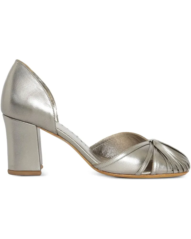Sarah Chofakian Pumps aus Leder - Grau Grau