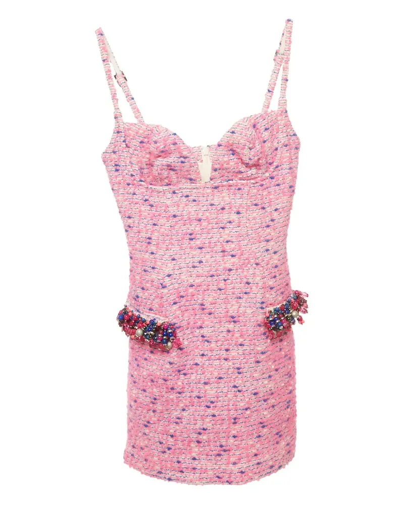 Area embellished tweed mini dress - Rosa Rosa