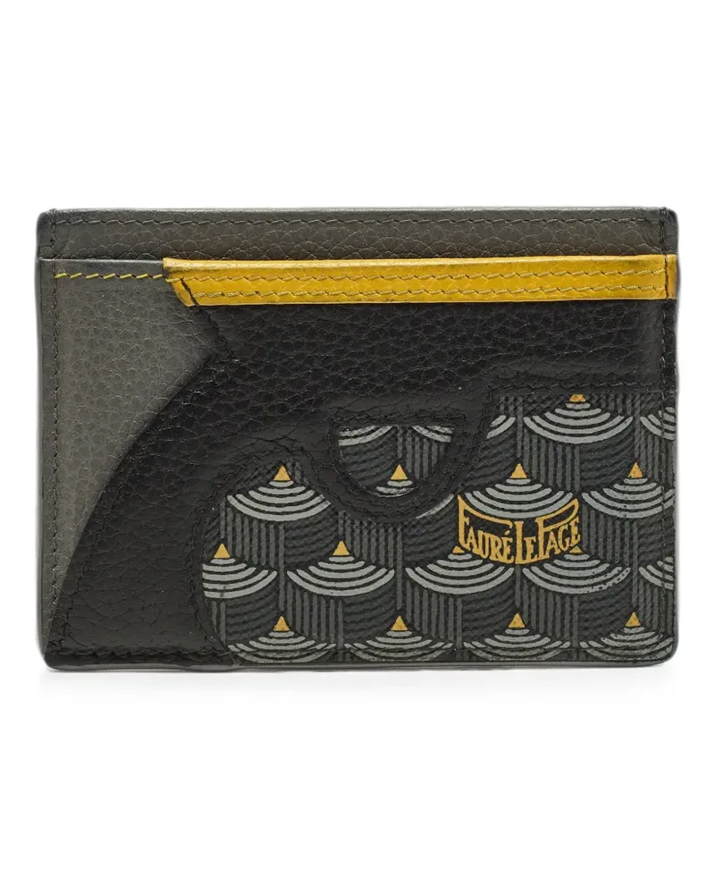 Fauré Le Page Gangsta scale-pattern card holder - Grau Grau