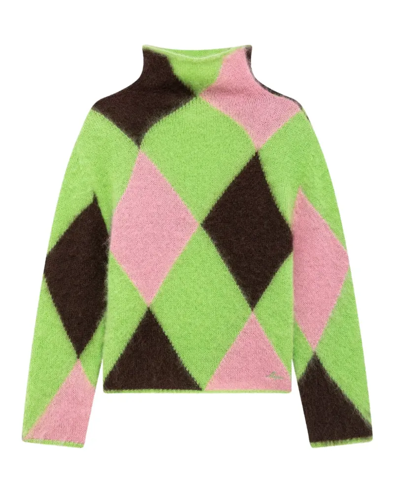 MSGM Pullover mit Argyle-Muster - Grün Grün