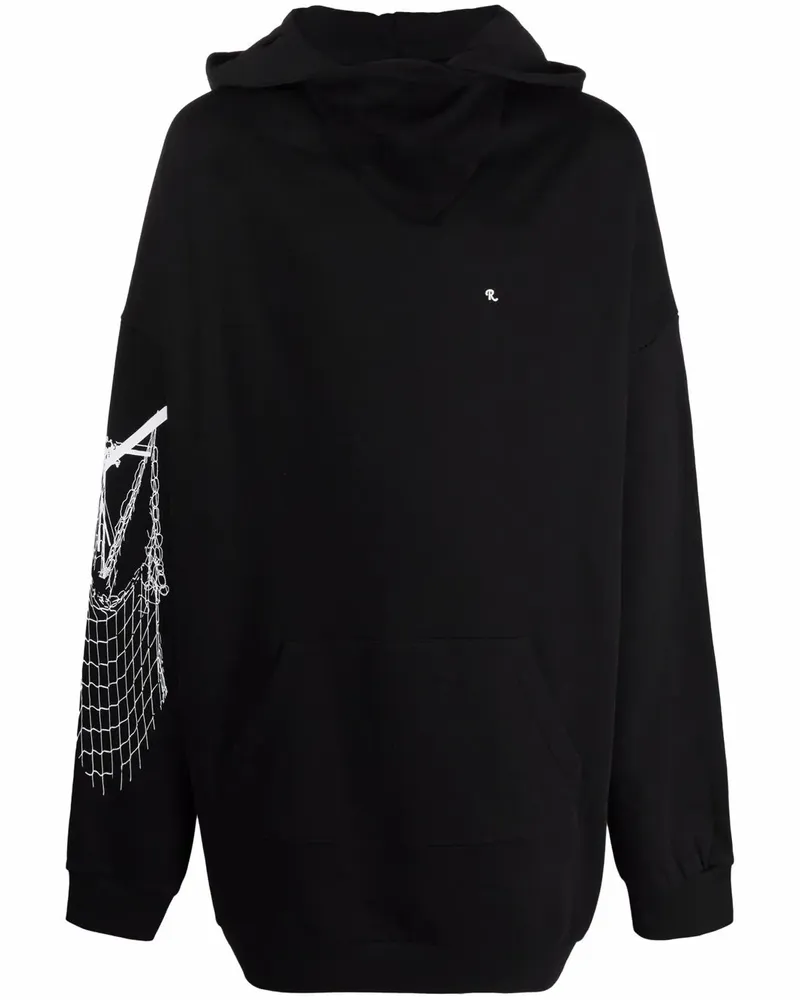 Raf Simons Hoodie mit grafischem Print - Schwarz Schwarz