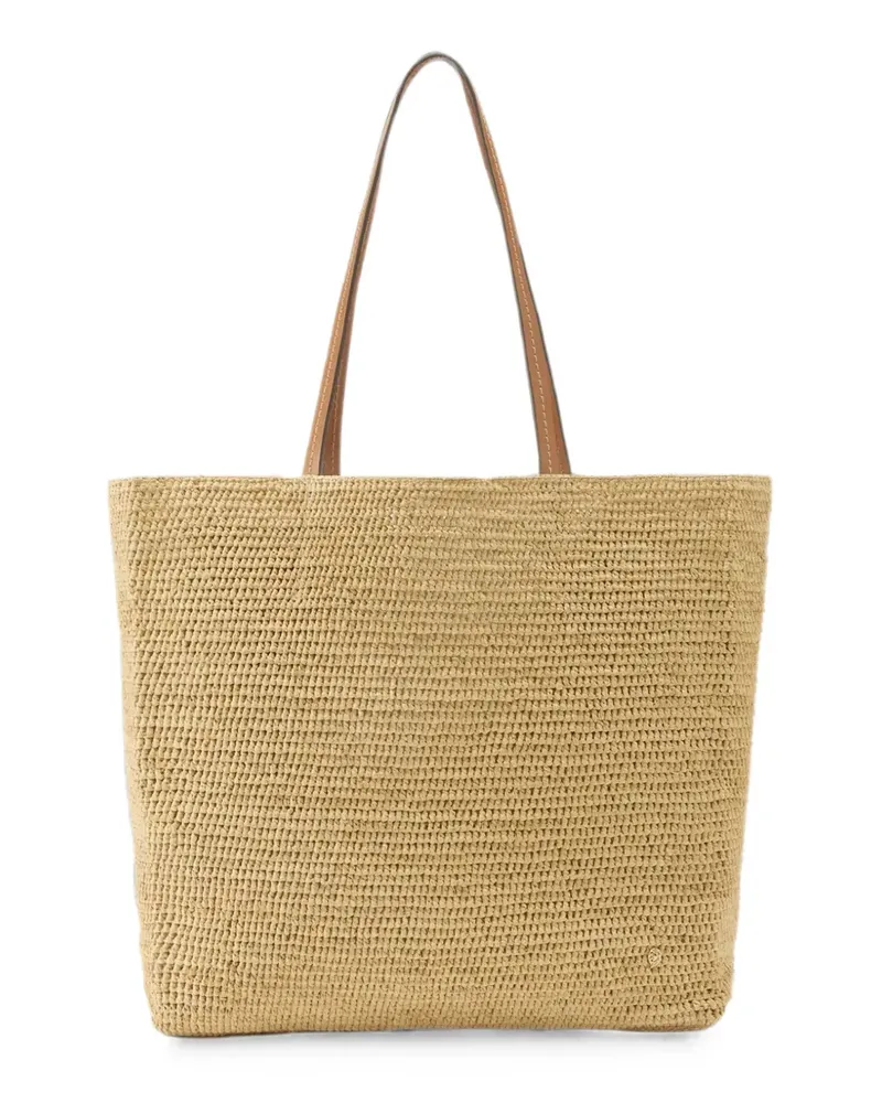 Helen Kaminski woven raffia tote bag - Nude Nude