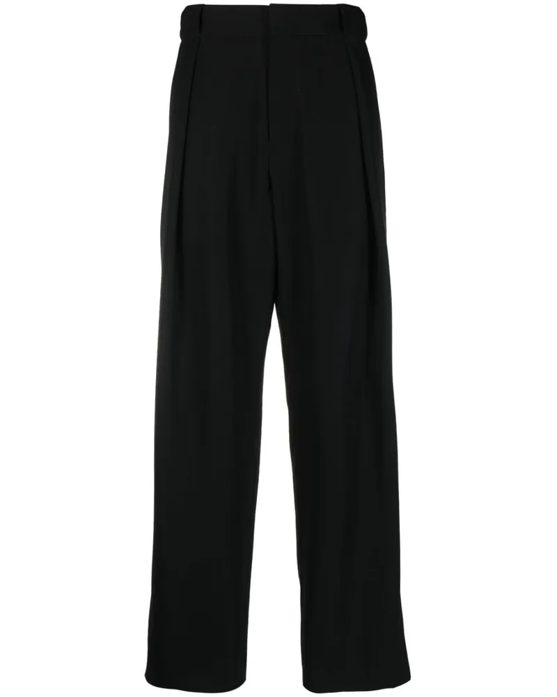 Balmain Hose mit weitem Bein - Schwarz Schwarz