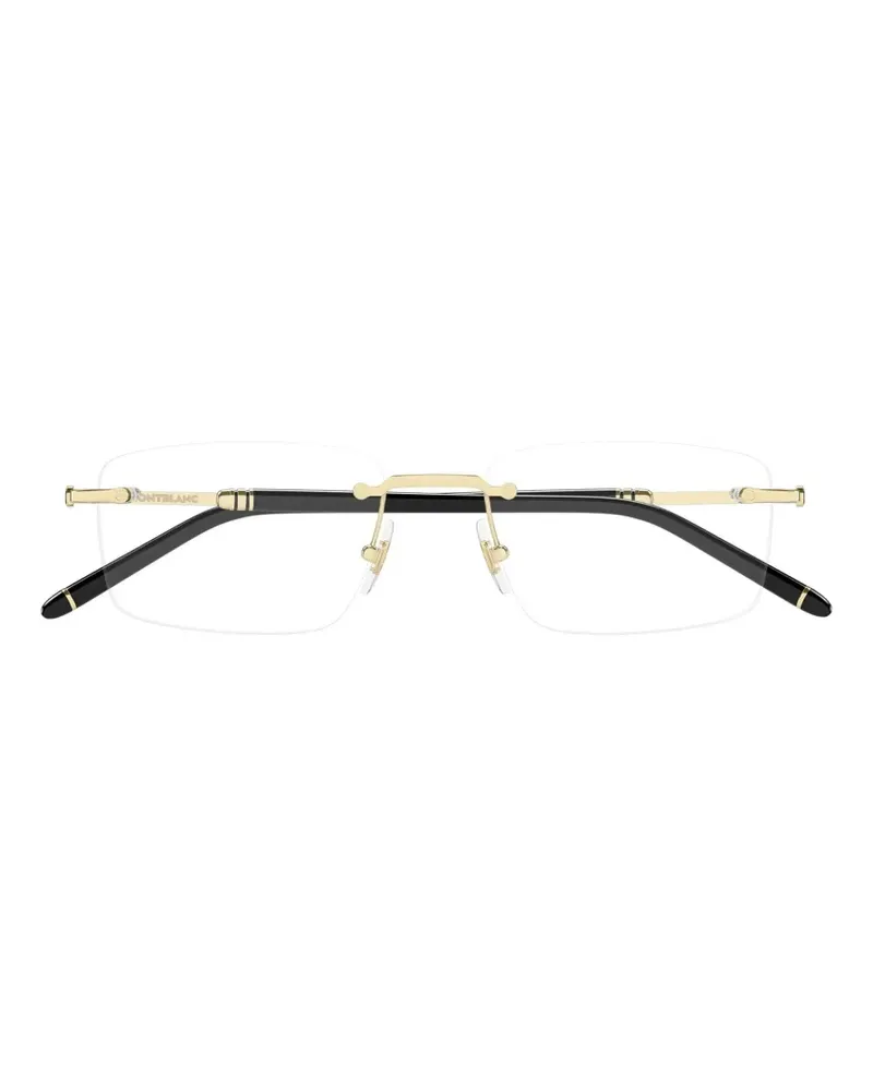 Montblanc rectangle-frame glasses - Gold Gold