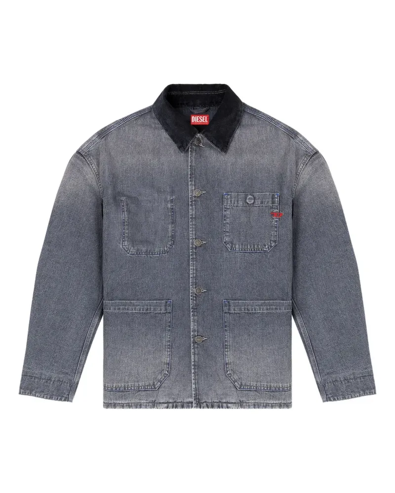 Diesel D-Stack-U patch-pocket denim jacket - Grau Grau