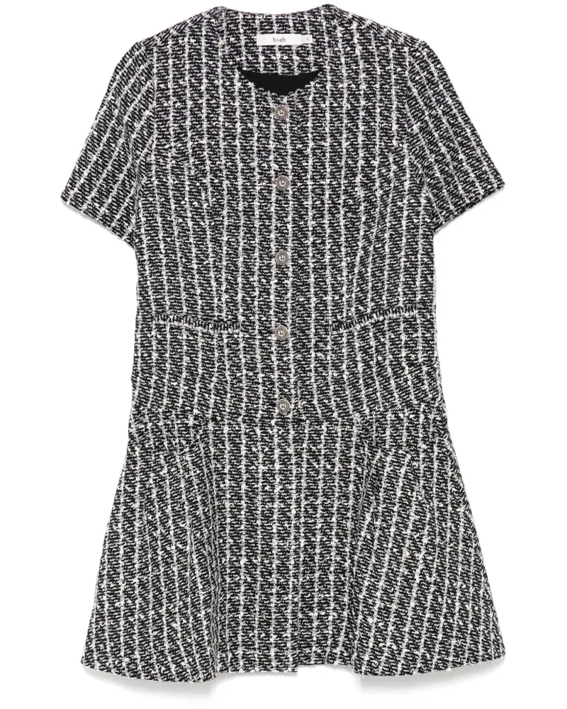 b+ab Minikleid aus Tweed - Schwarz Schwarz