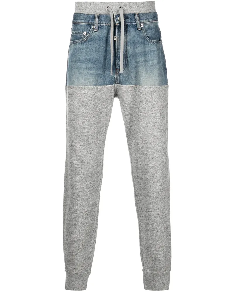ROMEO HUNTE Jersey-Hose mit Jeanseinsätzen - Grau Grau