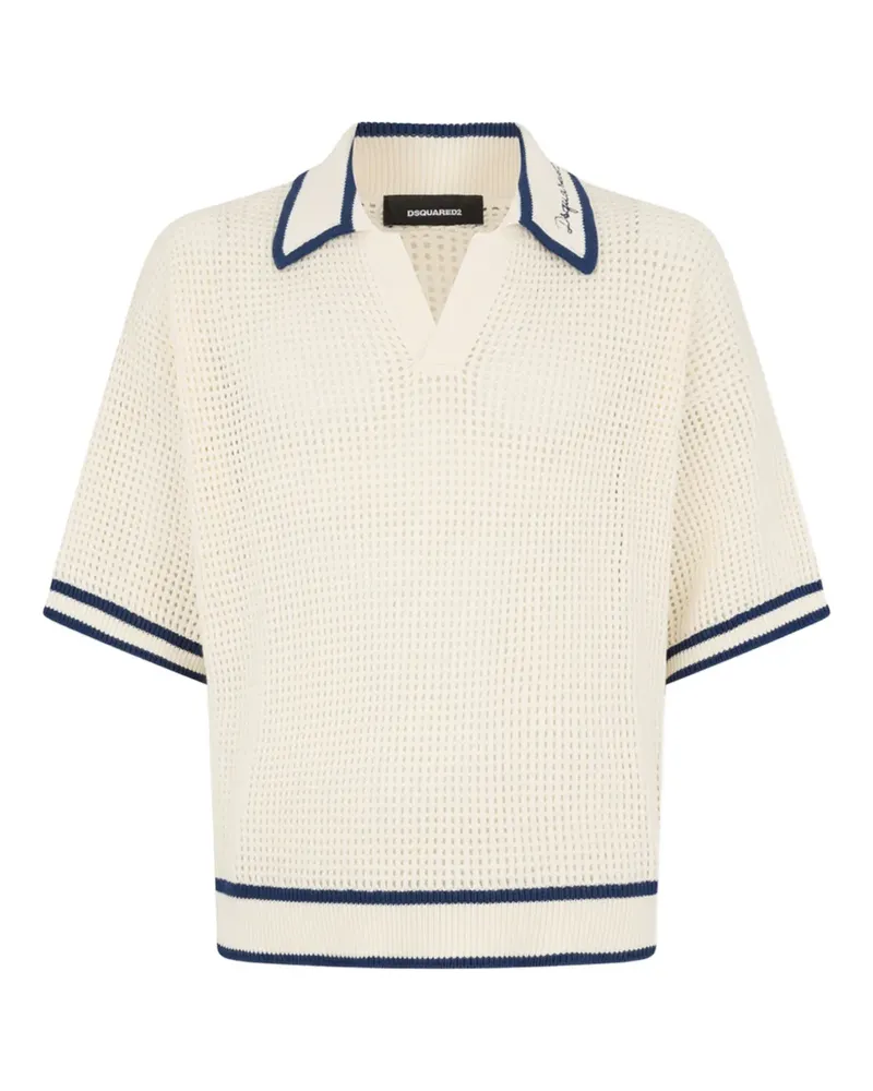 Dsquared2 T-Shirt mit Lochstrickmuster - Nude Nude