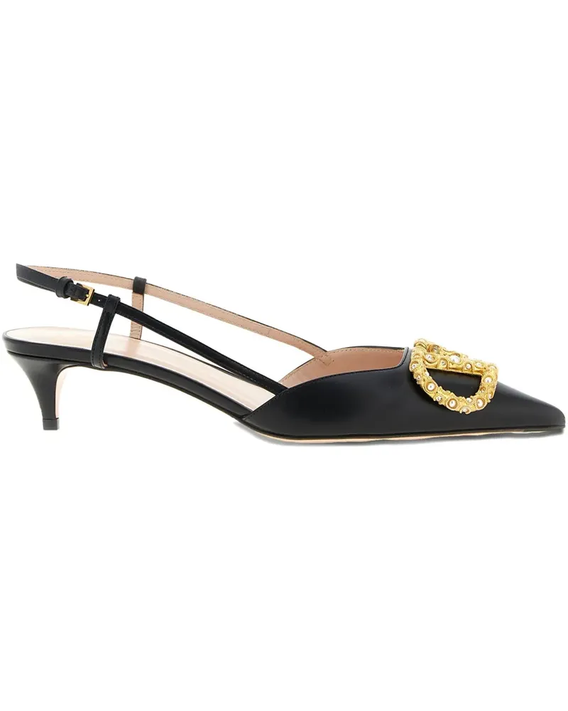 Valentino Garavani Verzierte Slingback-Pumps 40mm - Schwarz Schwarz