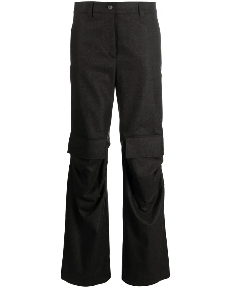 P.A.R.O.S.H. Cargohose mit geradem Bein - Grau Grau