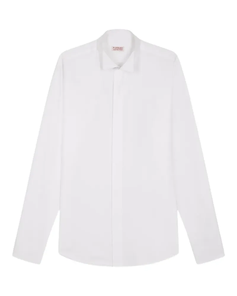 FURSAC wing-collar long-sleeve shirt - Weiß Weiß