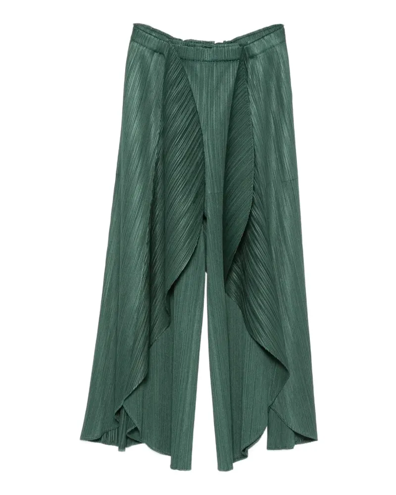 Issey Miyake Hose mit Falten - Grün Grün