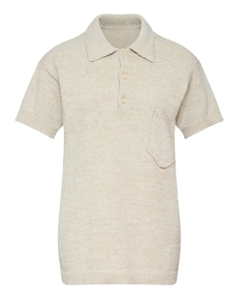 Maison Margiela Meliertes Poloshirt - Nude Nude
