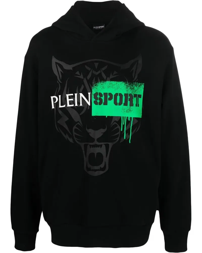 Philipp Plein Hoodie mit Tiger-Motiv - Schwarz Schwarz