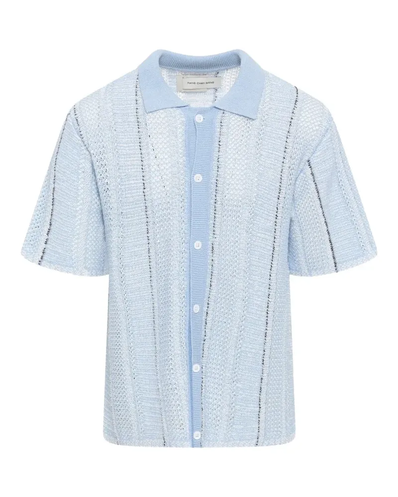 Feng Chen Wang knitted shirt - Blau Blau