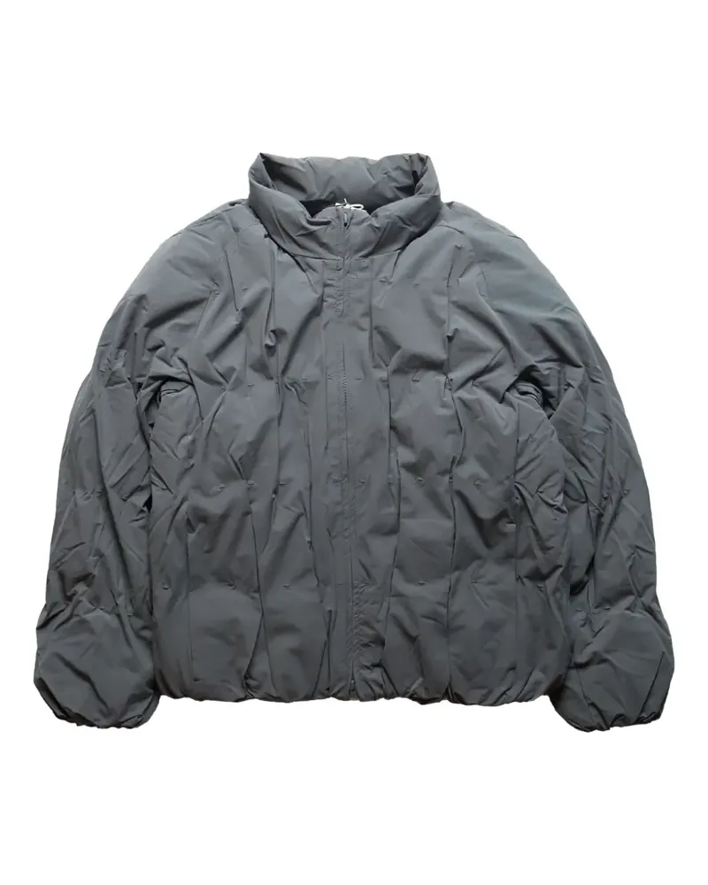 Post Archive Faction zip-up down jacket - Grau Grau