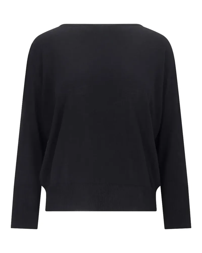 Zanone Oberteil mit U-Boot-Ausschnitt - Schwarz Schwarz