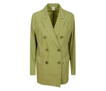 Doppelreihiger Anzug mit Klappentasche - Grün