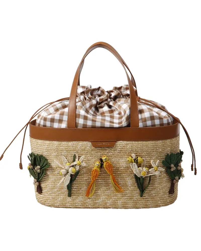 Aquazzura Birdsong tote bag - Nude Nude