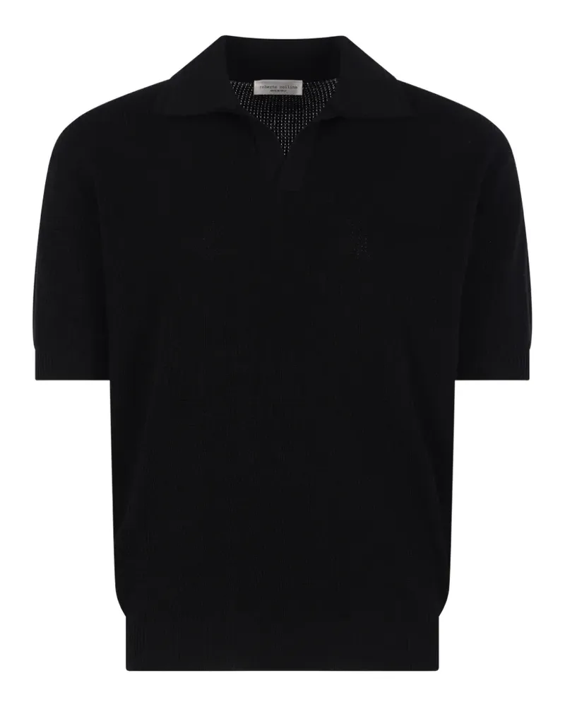Roberto Collina open-knit short-sleeve T-shirt - Schwarz Schwarz