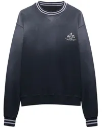 Prada Sweatshirt mit Logo-Stickerei Blau