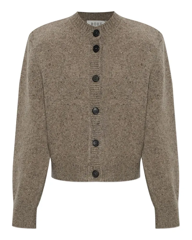 Róhe Cardigan mit Schulterpolstern - Braun Braun