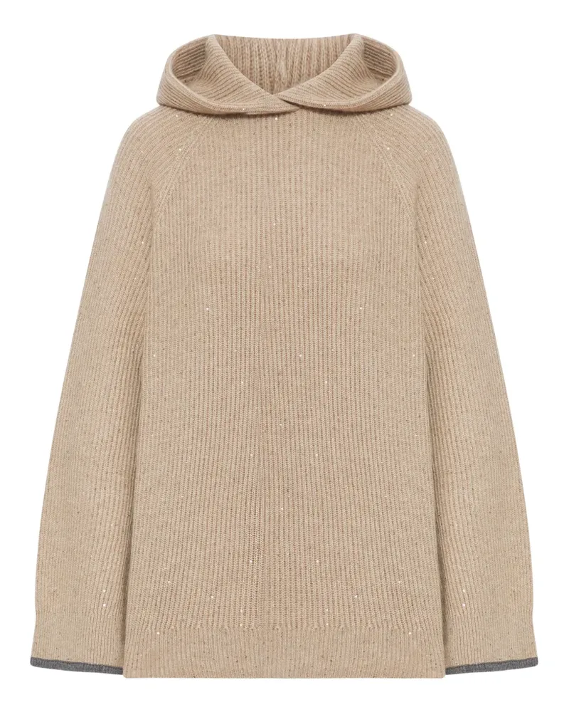 Brunello Cucinelli Pullover mit Paillettenstickerei - Nude Nude