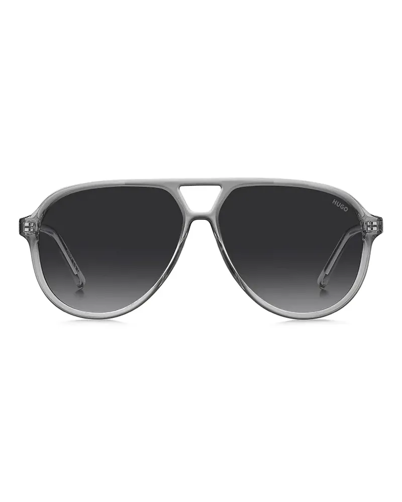 HUGO BOSS Sonnenbrille mit rundem Gestell - Grau Grau