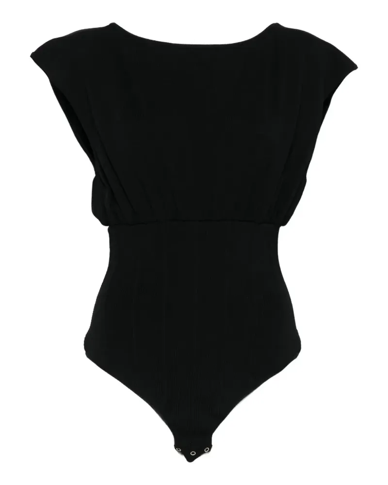 Elisabetta Franchi ribbed bodysuit - Schwarz Schwarz