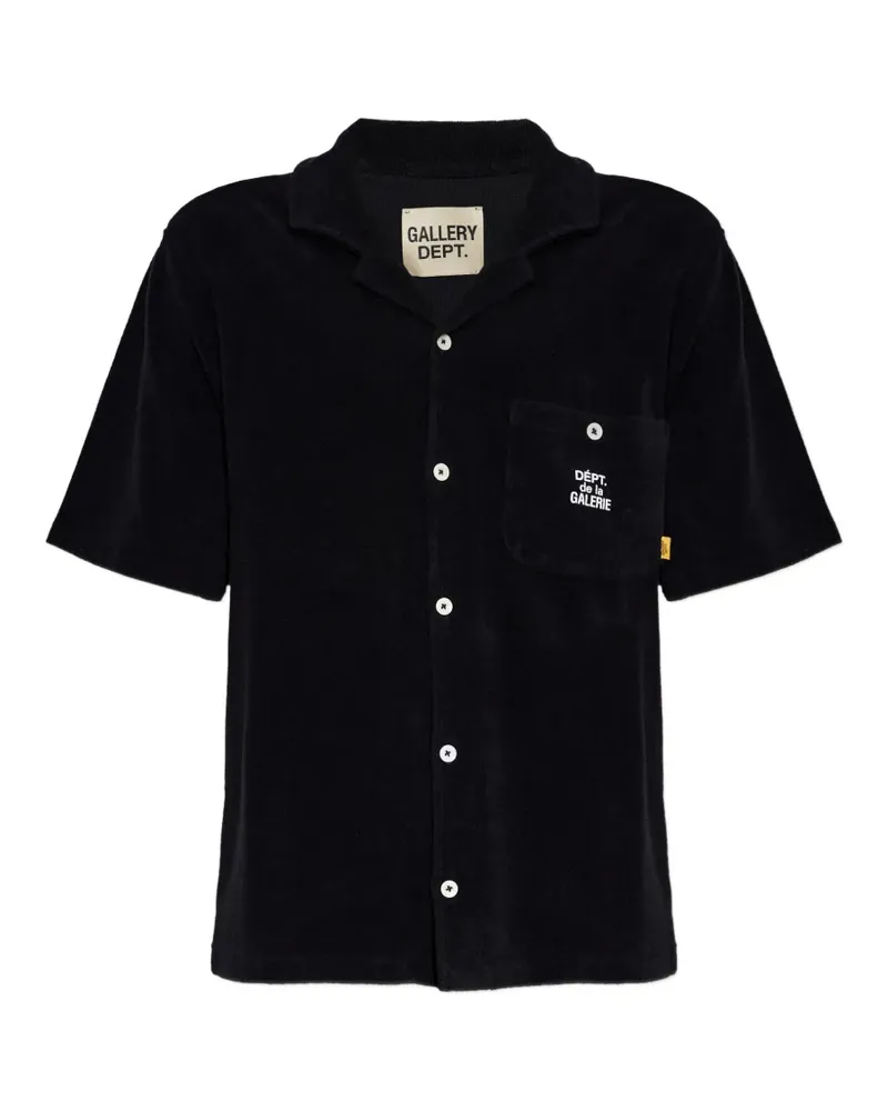 GALLERY DEPT. logo-print terry-cloth sweater - Schwarz Schwarz