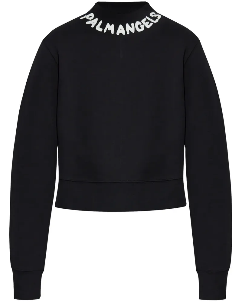 Palm Angels Pullover mit Logo-Print - Schwarz Schwarz