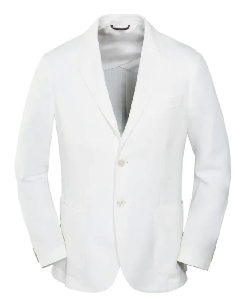MOORER Audley-Si14 single-breasted jacket - Weiß Weiß