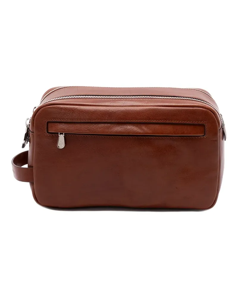 Brunello Cucinelli Kulturbeutel aus Leder - Braun Braun