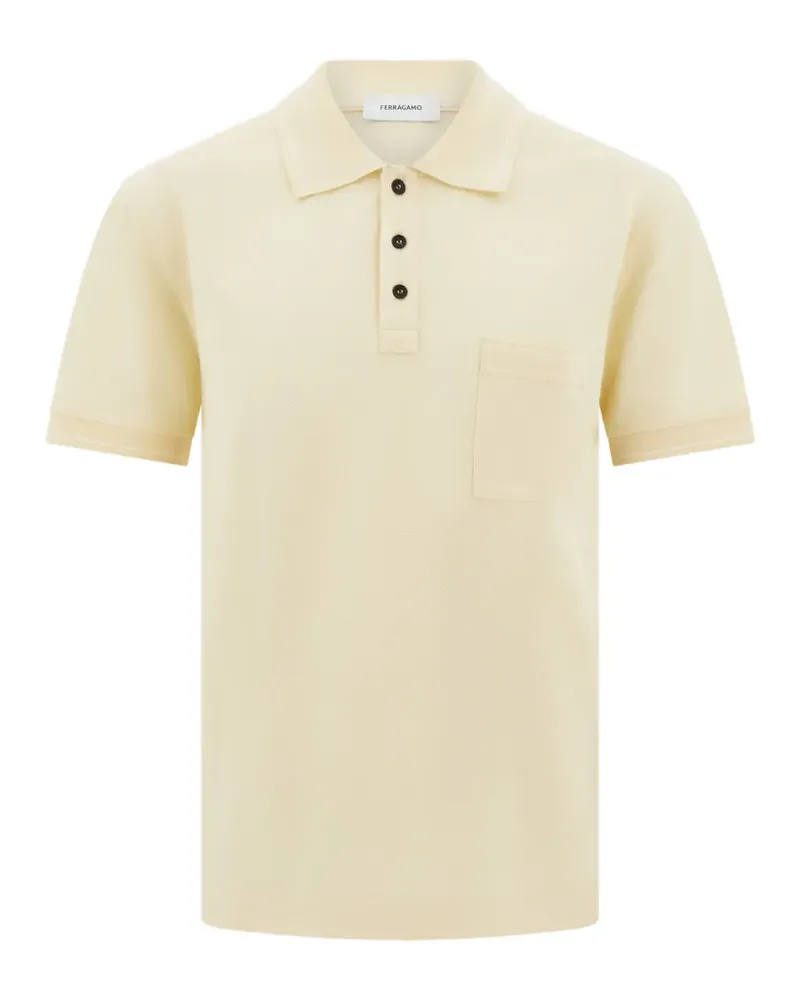 Ferragamo Poloshirt mit Gancini-Detail - Gelb Gelb