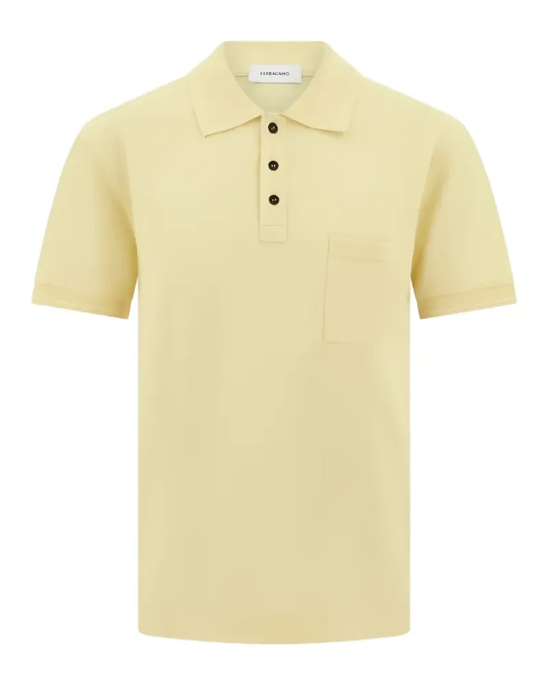 Ferragamo Poloshirt mit Gancini-Detail - Gelb Gelb