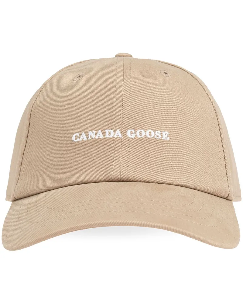 Canada Goose Baseballkappe mit Logo-Stickerei - Nude Nude