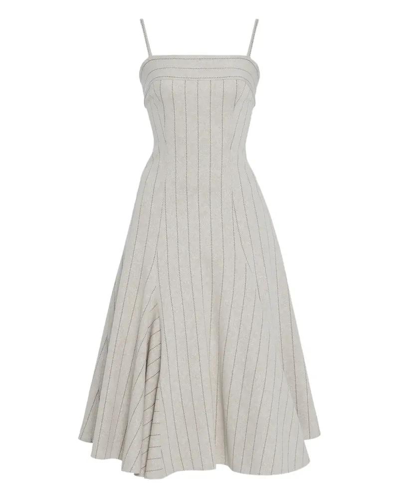 Rosetta Getty Kleid mit Nadelstreifen - Nude Nude