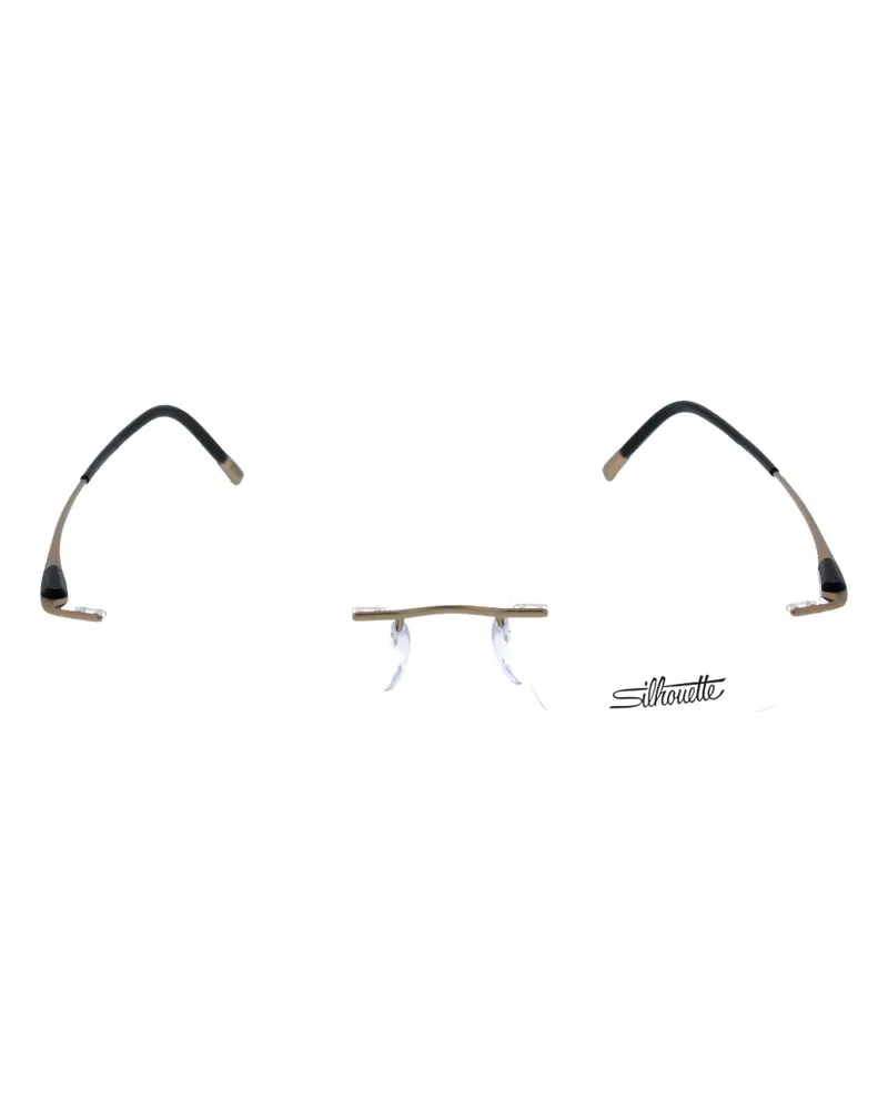 Silhouette rimless rectangle-frames glasses - Gold Gold
