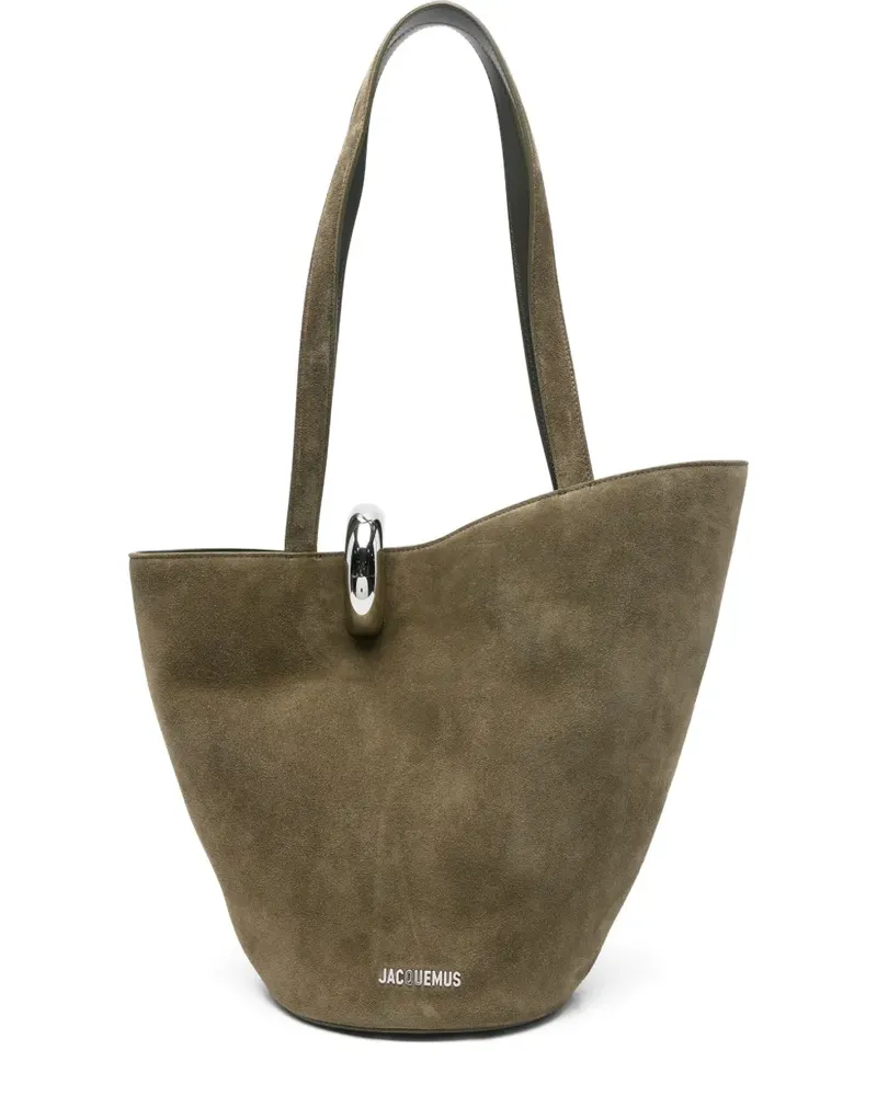 Jacquemus The Bamba Tote Bag aus Wildleder - Grün Grün