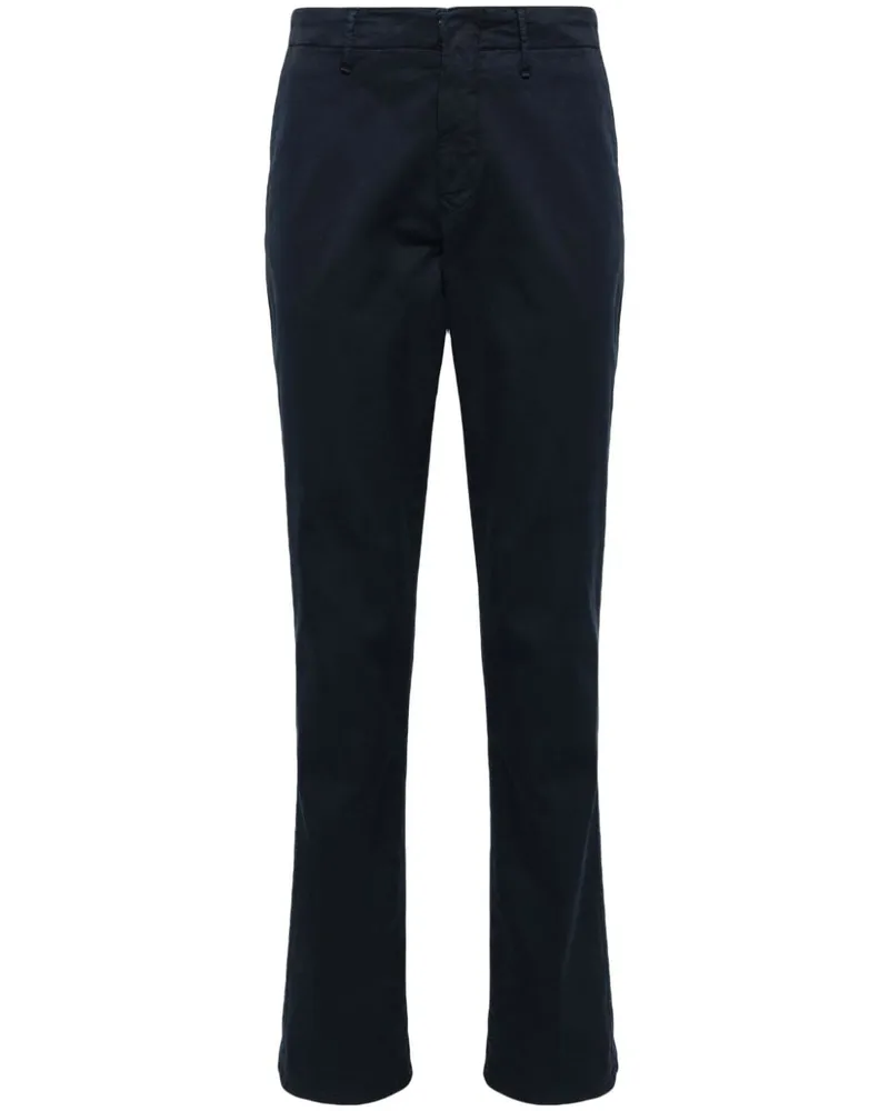 Incotex Halbhohe Chino mit geradem Bein - Blau Blau