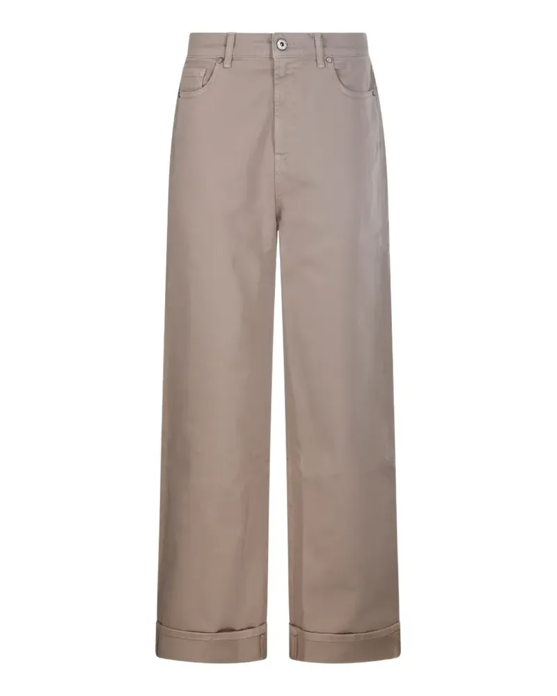 P.A.R.O.S.H. P.A.R.O H. turn-up cuff trousers - Nude Nude