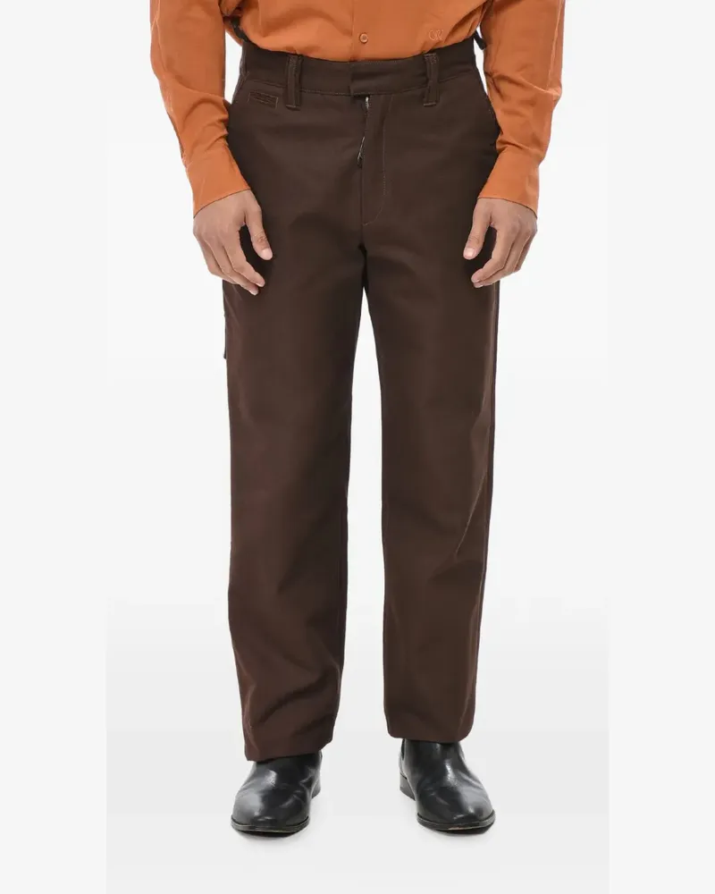 OFF-WHITE belt-loop chino trousers - Braun Braun