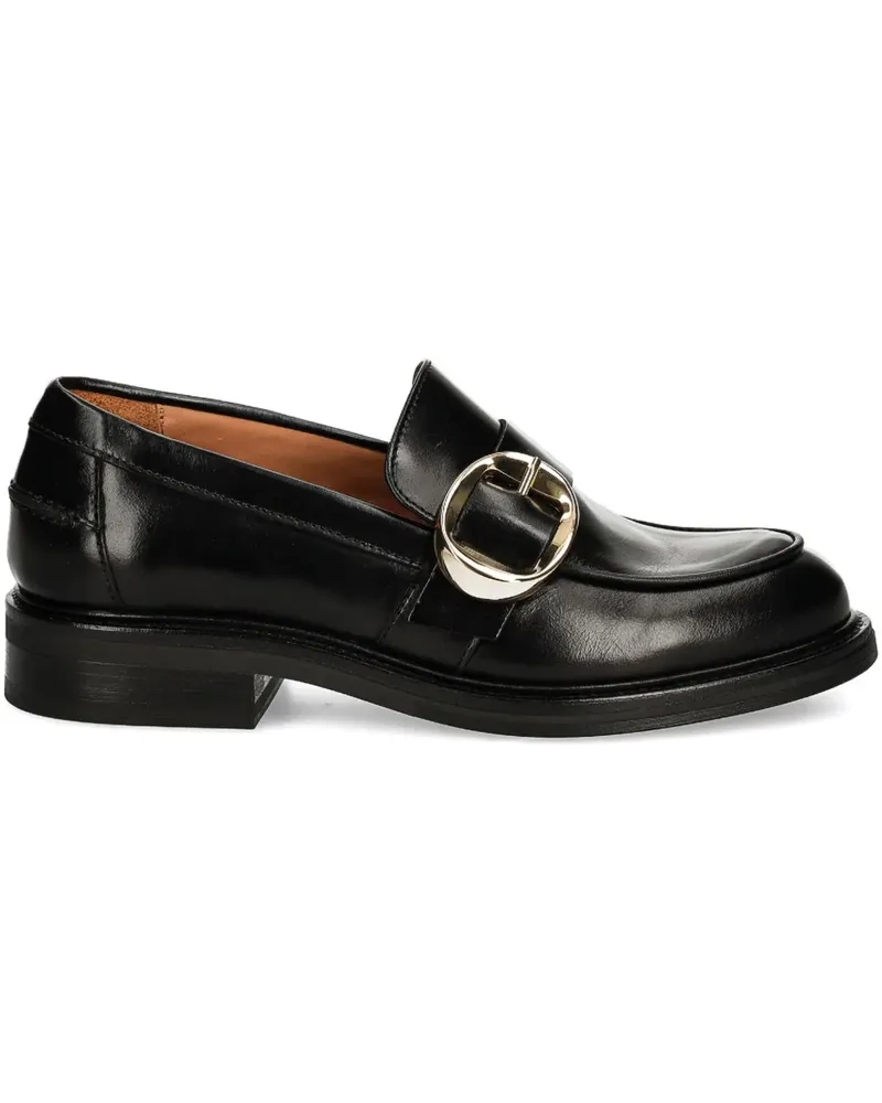 Billi Bi leather buckled loafers - Schwarz Schwarz