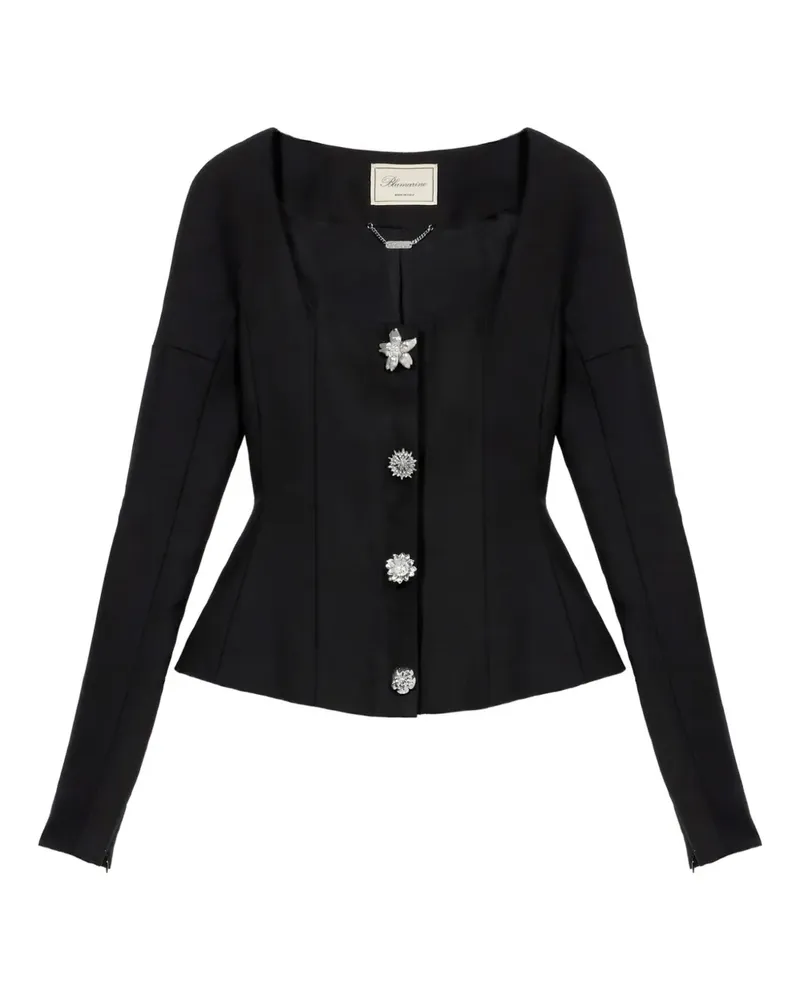 Blumarine Jacke mit Schößchen - Schwarz Schwarz