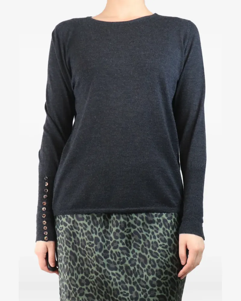 Bamford T-Shirt mit Knopfmanschetten - Grau Grau