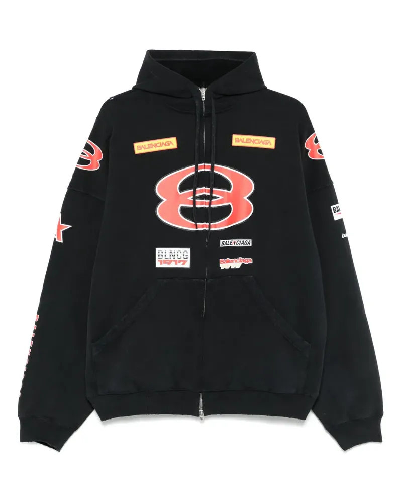 Balenciaga Sponsor Logos Hoodie - Blau Blau