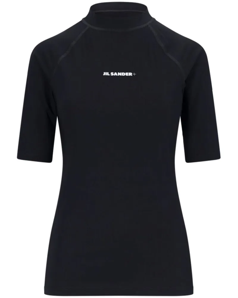 Jil Sander T-Shirt mit Logo-Print - Schwarz Schwarz
