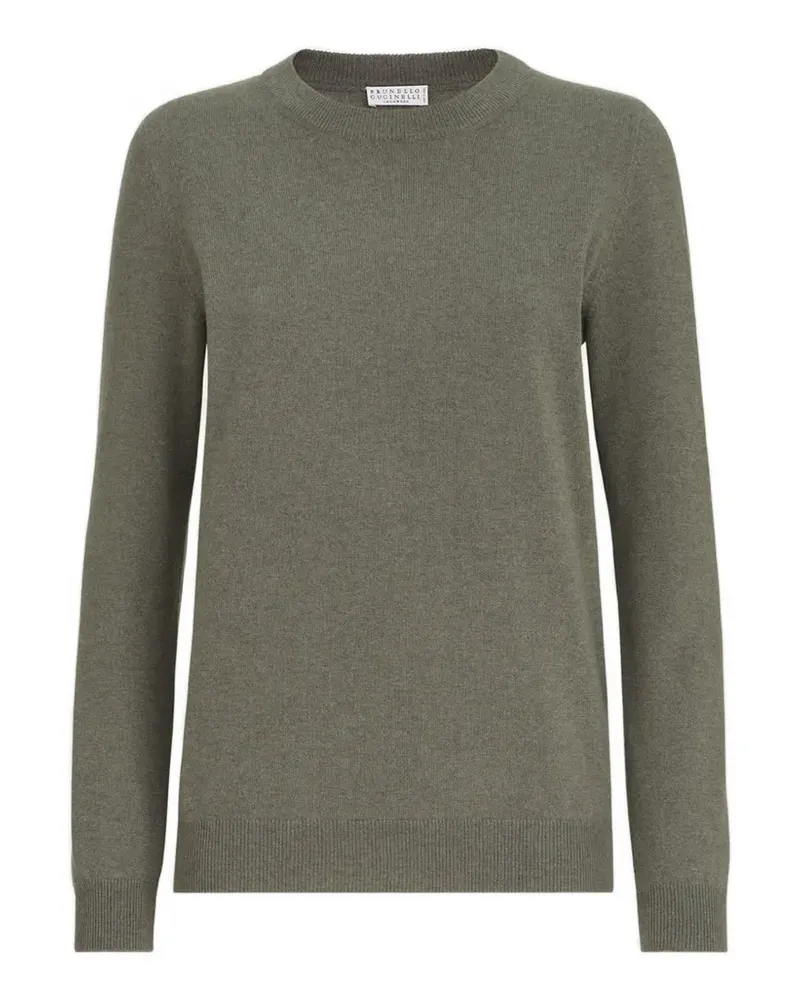 Brunello Cucinelli Kaschmirpullover mit Monili - Grün Grün