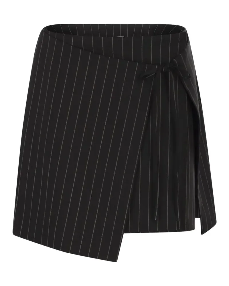 SPORTMAX Minirock mit Nadelstreifen - Schwarz Schwarz
