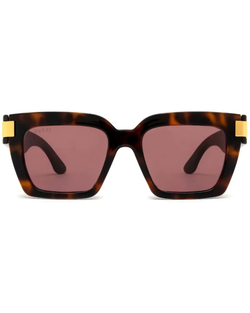 Gucci Sonnenbrille mit GG - Braun Braun